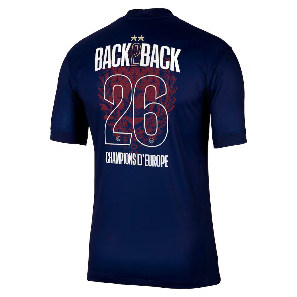 PSG - 2 ÉTOILES BACK TO BACK CHAMPIONS D'EUROPE 25/26 - BLEU (DOMICILE)