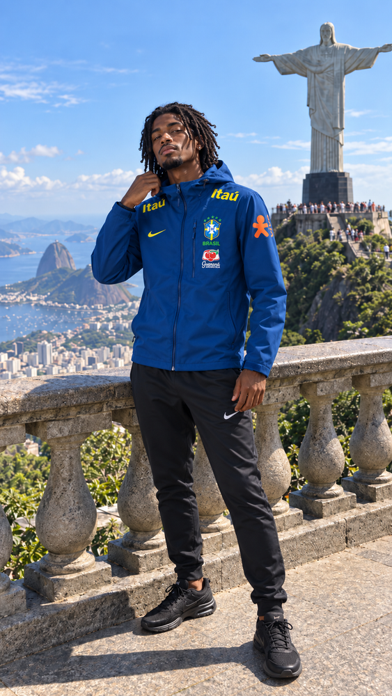 Veste Brésil CDM 2026-2027 Bleu
